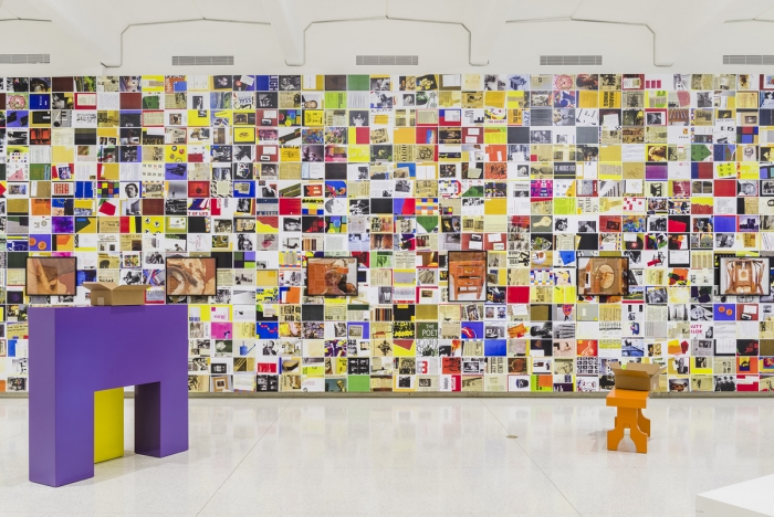 Installation view, Allen Ruppersberg: Intellectual Property 1968-2018, Walker Art Center, Minneapolis, 2018