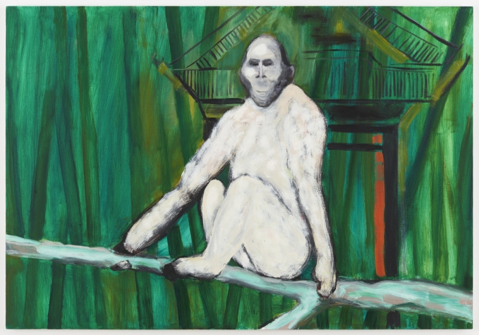 Gang Zhao Chinese Monkey, 2017 Oil on canvas 44 x 64 inches (111.8 x 162.6 cm)