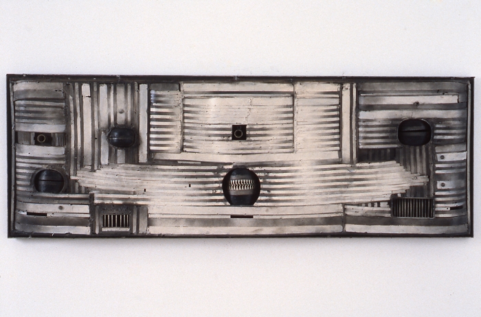 Lee Bontecou, Untitled, 1965, iron, 21 x 60 x 3 inches