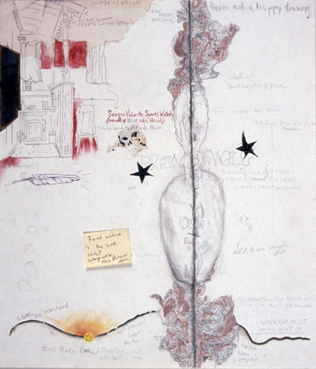 Julie Becker, Untitled, 1999 ink, pencil and mixed media on paper, 16 1/4 x 14 inches