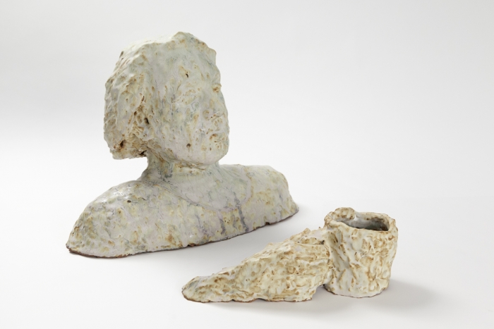 Trisha Baga Halsey Threadgoode, 2018 Glazed ceramic 13 1/2 x 5 x 13 inches (34.3 x 12.7 x 33 cm)