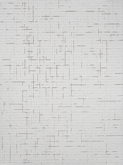 Chung Sang-Hwa Untitled 14-6-15, 2014 Acrylic and kaolin on canvas 51 3/8 x 38 1/8 inches (130.3 x 97 cm)