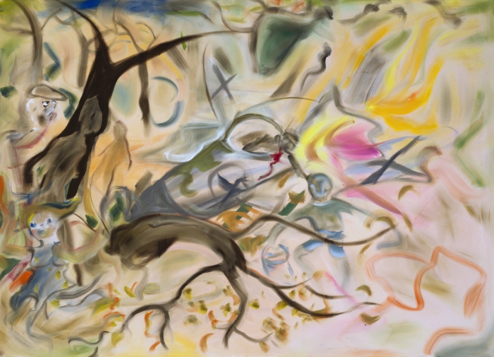Sophie von Hellermann Ileden Woods, 2018 Acrylic on canvas 90 1/2 x 124 7/8 inches (230 x 317 cm)
