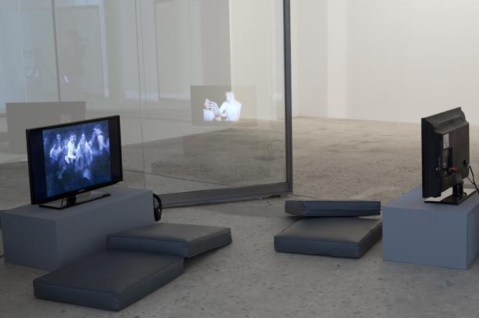 Installation view, Design for Showing Rock Videos, Greene Naftali, New York, 2014