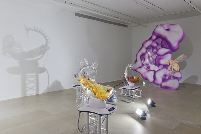 Katja Novitskova, Installation view, Approximation (Storm Time), Greene Naftali, New York, 2016