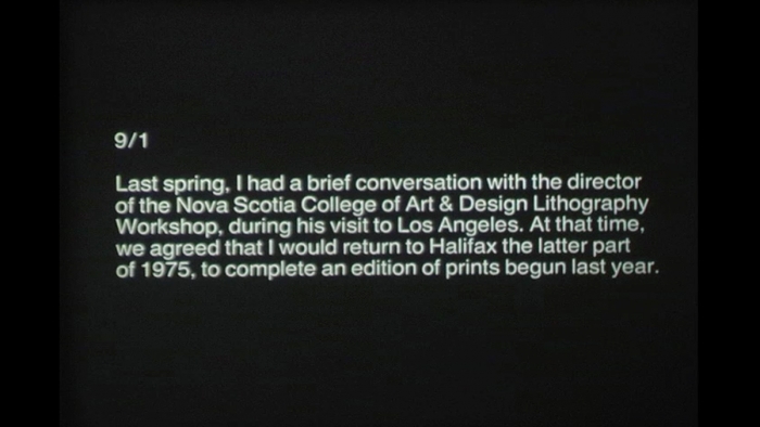 John Knight MacGuffin 8-2975, 1975 Black and white 16mm film 9 minutes 37 seconds, looped