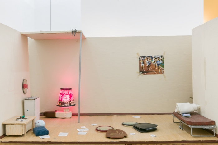 Julie Becker, Researchers, Residents, A Place to Rest (detail), 1993-1996, Installation view, I must create a Master Piece to pay the Rent, ICA London, 2018