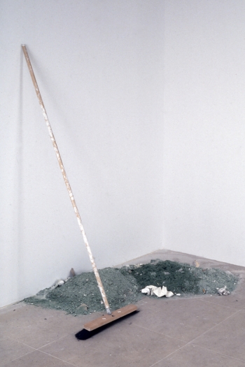 Glen Seator, Untitled (interrupted sweeping #6), 1991-97, Sweeping compound, accumulated sweepings, Dimensions variable