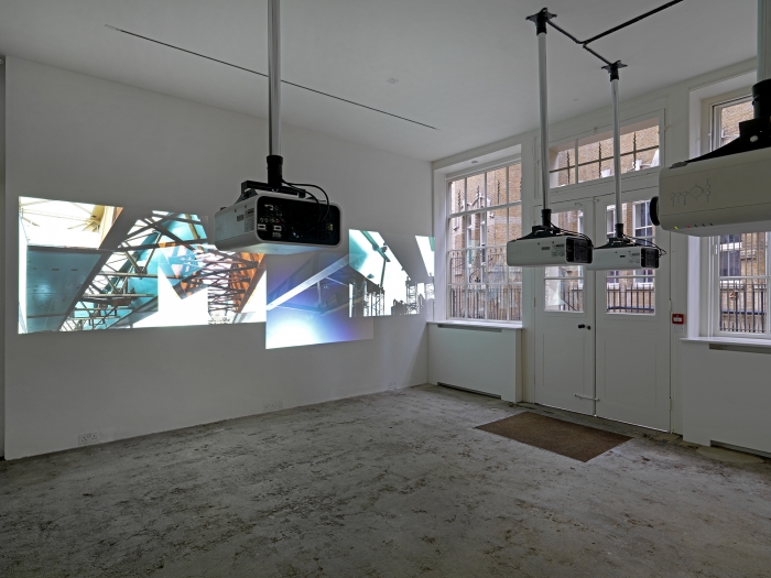 Installation view, Hilary Lloyd, Raven Row, London, 2010