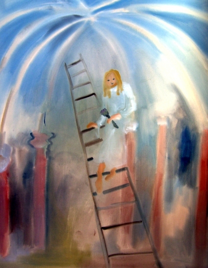 Sophie von Hellermann Coming Down the Ladder, 2011 Acrylic on canvas 90 1/2 x 70 7/8 inches 230 x 180 cm