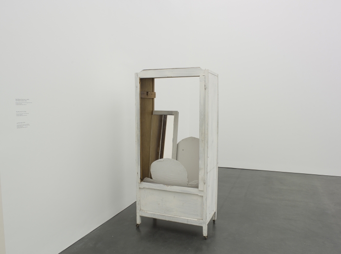 Gedi Sibony The Perfect Imitation, 2011 Wooden painted armoire with cloth wrapped board inserts 73 1/4 x 33 1/2 x 22 inches (186.1 x 85.1 x 55.9 cm)