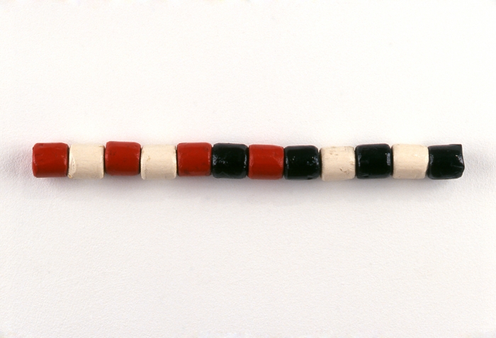 Andre Cadere, A.1.2.0.0.3.0.0.0.20. ., 3x10, 1978, round bar of wood, 10 ¾ x 7/8 inches