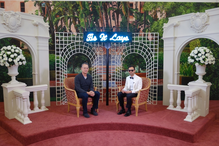 Alex Israel, As It Lays 2, 2019 (Production still with Tom Hanks and Alex Israel)