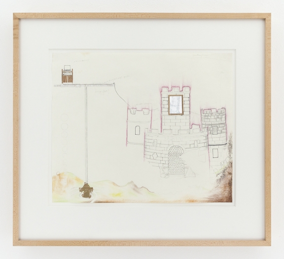 Julie Becker Aquarium, 1996-1997 Mixed media on paper Paper: 14 x 17 inches (35.6 x 43.2 cm) Frame: 21 1/2 x 23 5/8 x 2 inches (54.6 x 60 cm x 5.1 cm)
