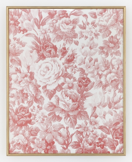 Daan van Golden Composition with roses (red), 2015 (TBC) Silkscreen 16 7/8 x 20 9/16 inches (42.4 x 51.5 cm)