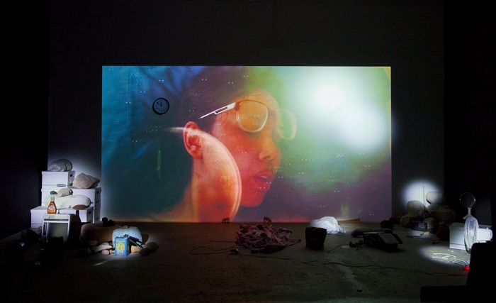 Trisha Baga, Installation view, Mollusca & The Pelvic Floor, 2018