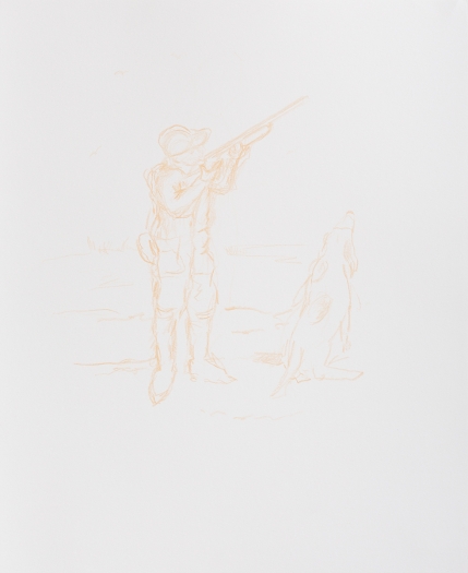 Mayo Thompson, Huntsman and dog (ghosts) , 2015