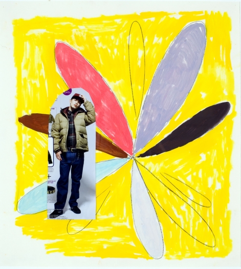Richard Hawkins Dragonfly 4, 2009 oil and pencil on paper 18 1/8 x 16 1/2 inches (46 x 41.9 cm)