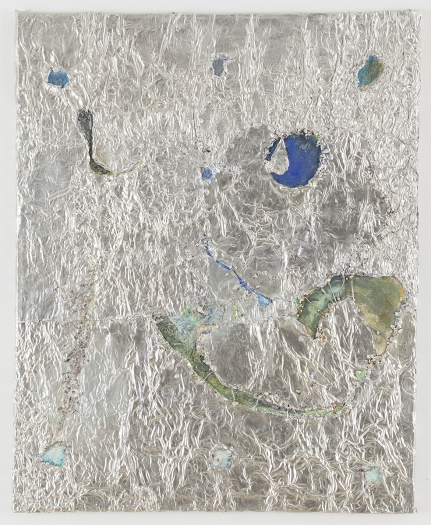 Josef Strau Ennui, 2018 Tin plate, tin wire, acrylic on canvas 30 x 24 x 1 inches (76.2 x 61 x 2.5 cm)