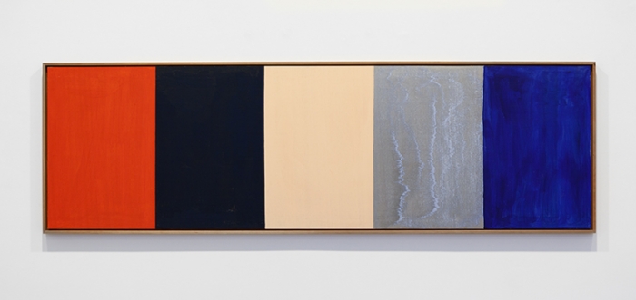 Untitled, 1989 Acrylic on wood 24 3/4 x 80 inches