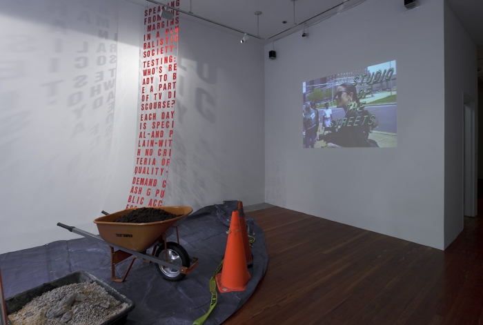 Tony Conrad, Installation view, Studio of the Streets, 80WSE Gallery, New York, 2012