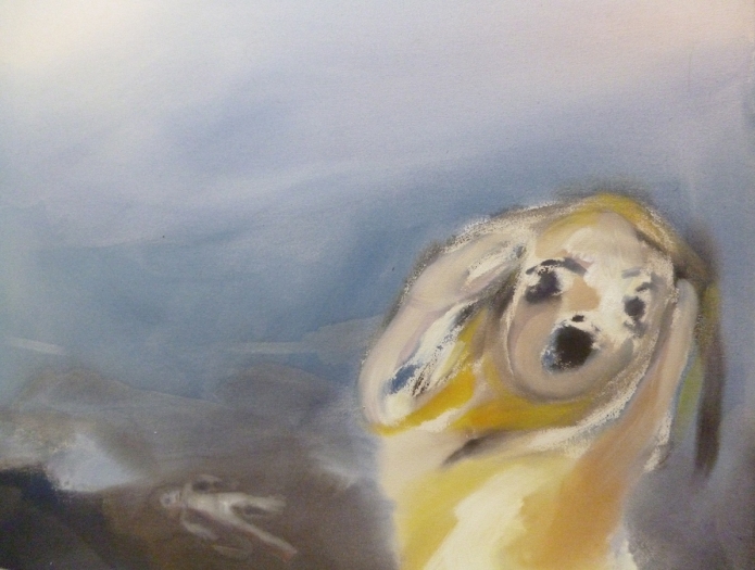 Sophie von Hellermann The Scream, 2013 Pigment and acrylic emulsion on canvas 39 1/2 x 47 1/2 inches (100.3 x 120.7 cm)