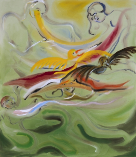 Sophie von Hellermann Set Free, 2018 Acrylic on canvas 90 1/2 x 78 3/4 inches (230 x 200 cm)