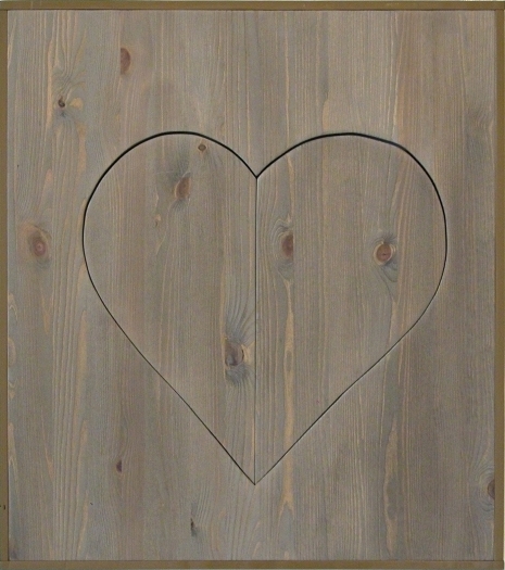 Michaela Meise Heart (light brown), 2006 Wood, stain, wax, resin lacquer 28 1/4 x 25 1/4 x 2 inches 71.8 x 64.1 x 5.1 cm