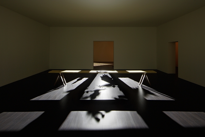 3rd Light, 2006, digital video projection, table