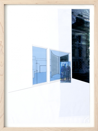 Liza Bruce Boutique Design, 1997 (detail), Drawing, collage and photography on paper, Six parts: 13 3/8 x 10 inches
