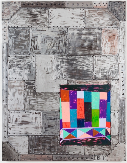 Richard Hawkins Vault #4, 2012 Oil on canvas and acrylic on panel 63 x 49 x 1 5/8 inches 160 x 124.5 x 4.1 cm