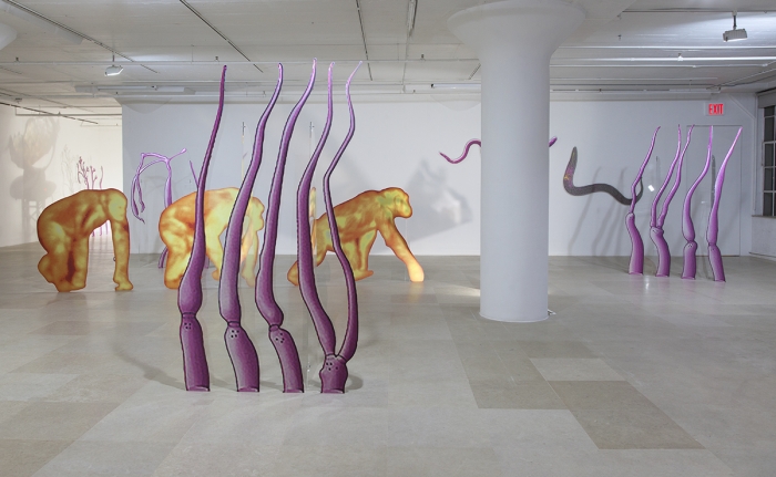 Katja Novitskova, Installation view, Approximation (Storm Time), Greene Naftali, New York, 2016
