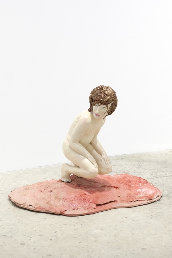 Mathieu Malouf Trans Von Marées’ The Seasons of Life (?) IV, 2015 Metallic paint, oil, acrylic on synthetic resin, metal and wood 37 7/8 x 48 3/8 x 29 7/8 inches (96 x 123 x 76 cm)