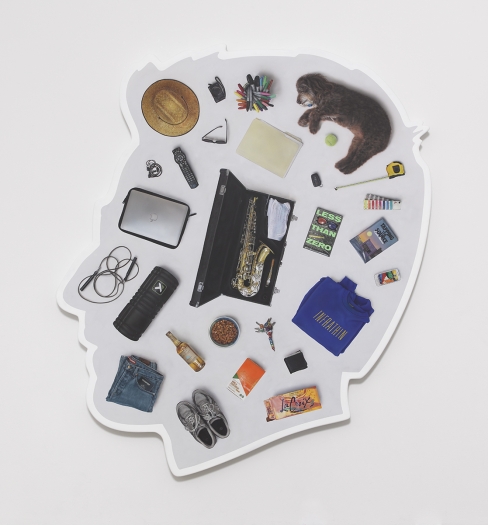 Alex Israel Self-Portrait (Still Life with Mr. Brown), 2018-2019 Acrylic and bondo on fiberglass 96 x 84 x 4 inches (243.8 x 213.4 x 10.2 cm)