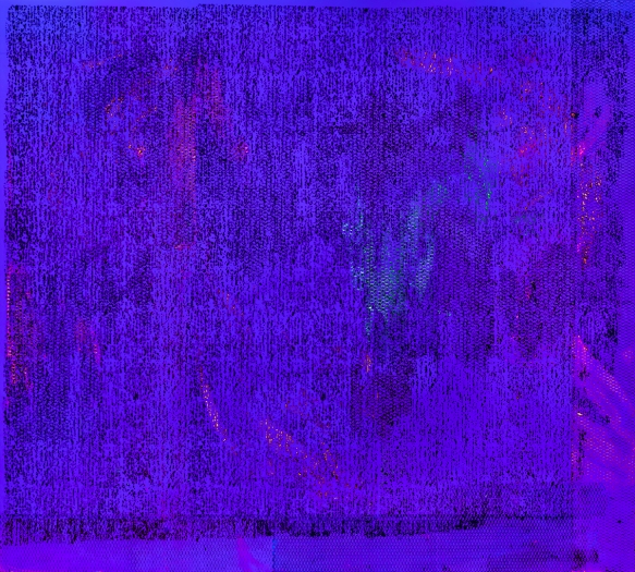 Jacqueline Humphries Untitled, 2015 Enamel on linen 114 x 127 inches (289.6 x 322.6 cm)