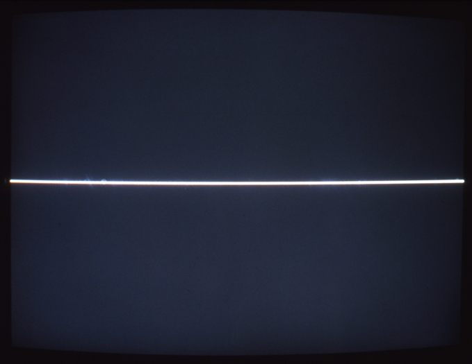 Line, 1999, 43 continuous vhs tape for monitor, Dimensions variable
