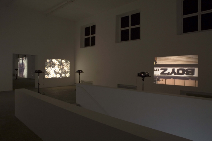 Installation View, Hilary Lloyd, Kunstverein Münich, Munich, 2006