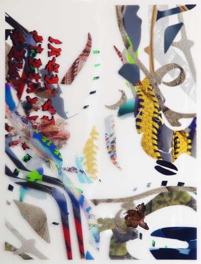 BFFA3AE Desperate Disparate, 2015 Inkjet print on transparency film, sticker 33 x 29 7/8 inches (83.8 x 75.9 cm)