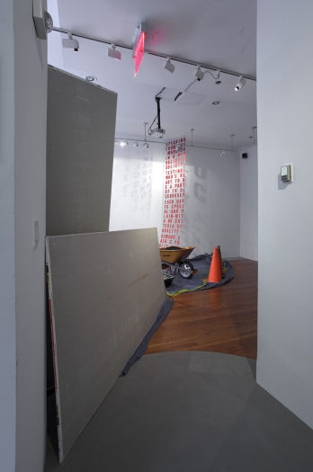 Tony Conrad, Installation view, Studio of the Streets, 80WSE Gallery, New York, 2012