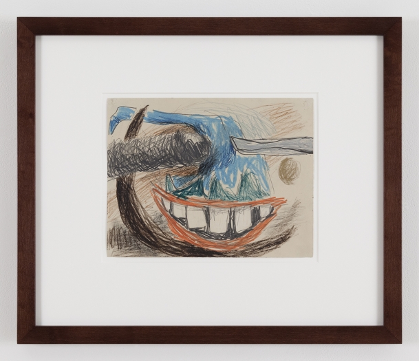 Lee Lozano, No title, n.d., crayon and graphite on paper, 8 3/4 x 11 1/4 inches (22.2 x 28.6 cm)