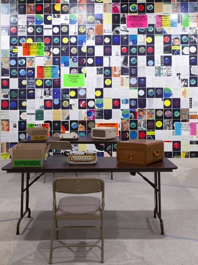CIRCLES: Allan Kaprow's words, 1962, By Allen Ruppersberg, 2008 (detail)