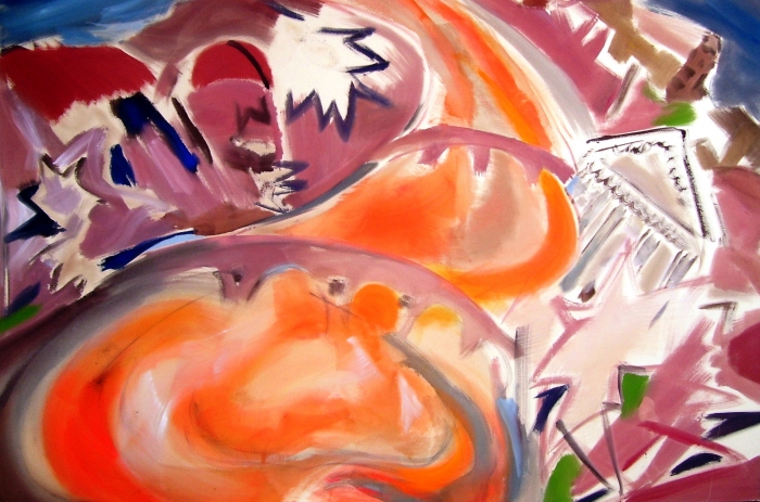 Sophie von Hellermann September 01 (explosion), 2011 Acrylic on canvas 78 3/4 x 118 1/8 inches (200 x 300 cm)