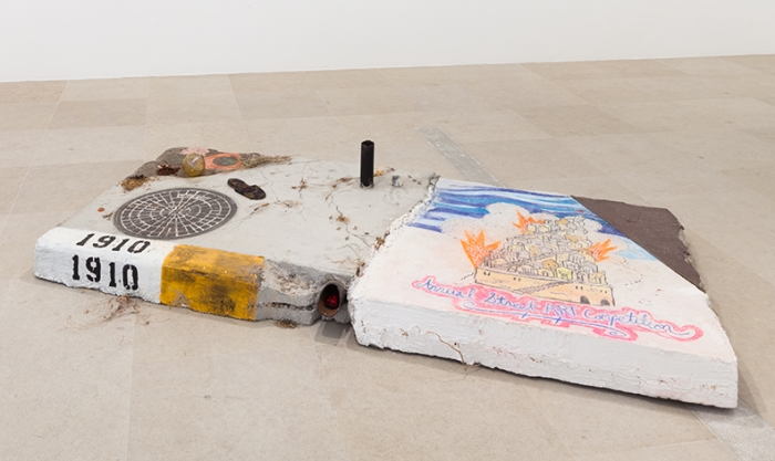 Julie Becker, 1910 West Sunset Blvd 2000, Mixed media sculpture, 99 x 52 x 16 inches