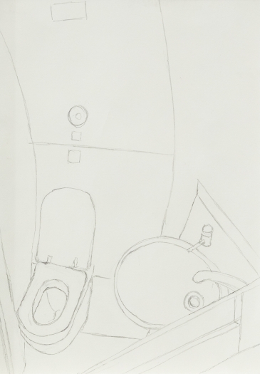 Juliette Blightman Munich To Berlin, 2015 Graphite on Paper Paper: 8 1/4 x 5 7/8 inches (21 x 14.9 cm) Frame: 10 7/8 x 7 7/8 inches (27.6 x 20 cm)
