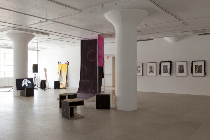 Hilary Lloyd, Installation view, Dock Lands, Greene Naftali, New York, 2017