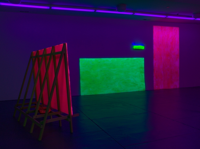 Jacqueline Humphries, Installation view, the Dan Flavin Art Institute, Bridgehampton, New York. 