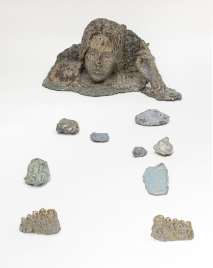 Trisha Baga The Nose, 2018 Glazed ceramics 12 x 40 x 20 inches (30.5 x 101.6 x 50.8 cm) (TB.621)