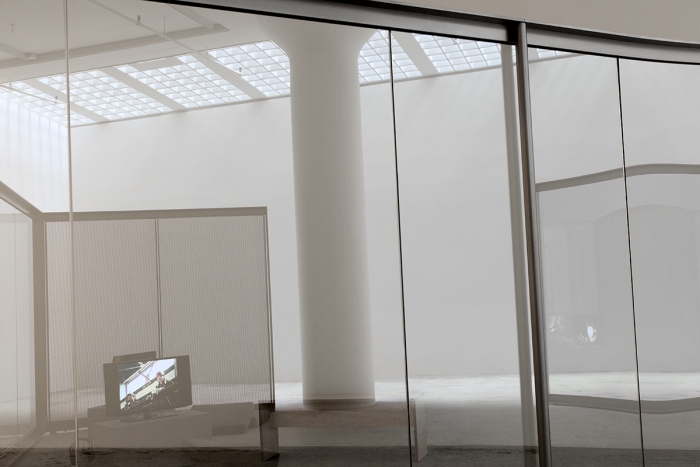 Installation view, Design for Showing Rock Videos, Greene Naftali, New York, 2014