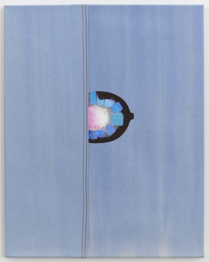 Monika Baer Untitled, 2008 Watercolor, acrylic, oil on canvas, seam 26 x 20 1/2 inches (66 x 52.1 cm)