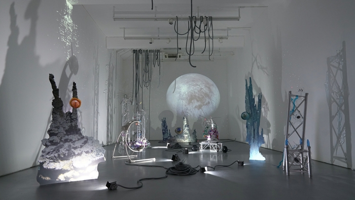 Katja Novitskova, Installation view, Katja Novitskova: 洛基的城堡, Cc Foundation & Art Centre, Shanghai, 2017